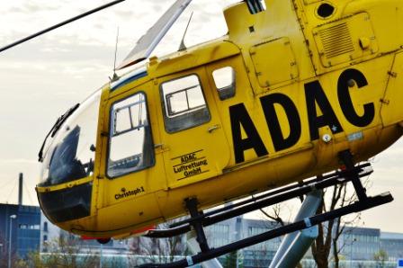 Alter ADAC Rettungshubschrauber am Airport München