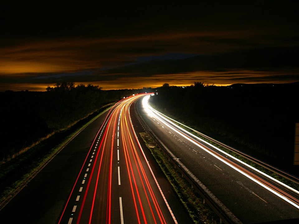 Autobahn Verkehrslichter