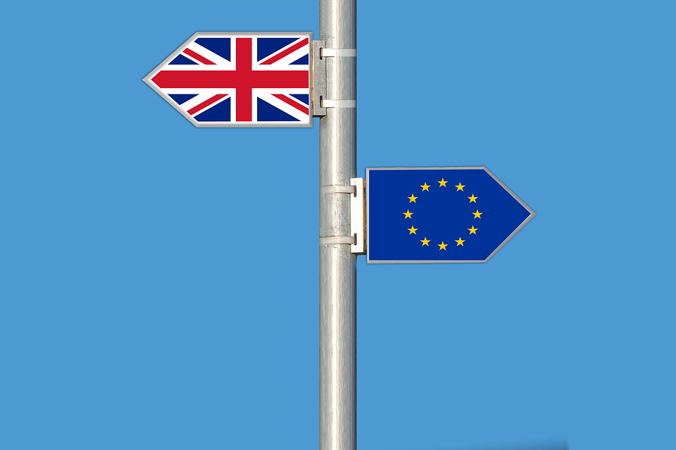 Wegweiser Großbritannien Europa